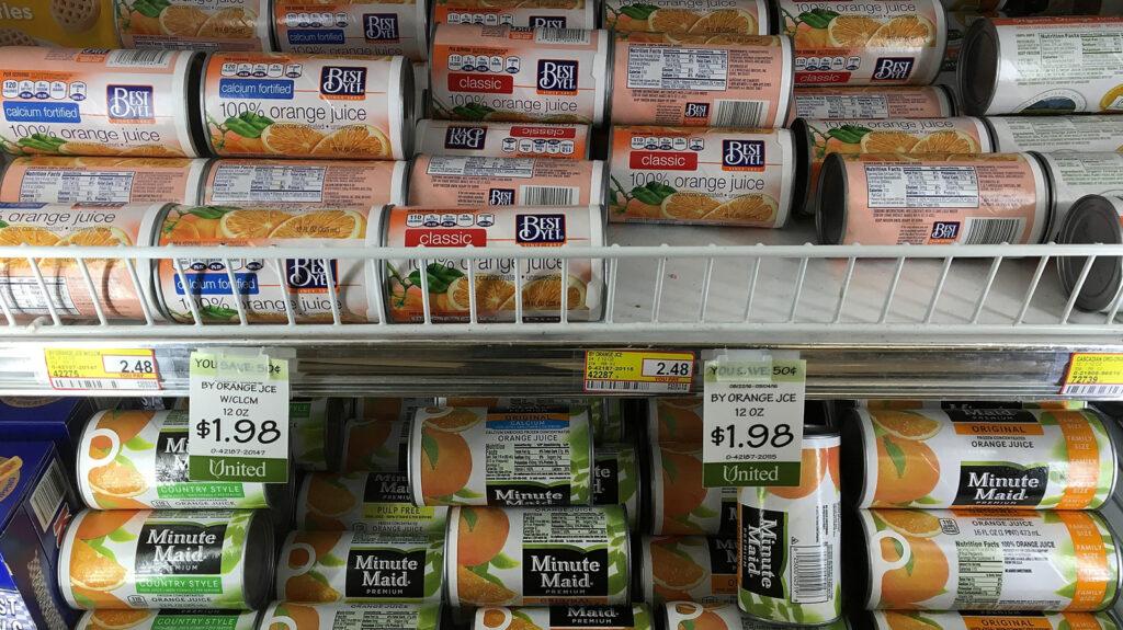 Pourquoi personne n'achète plus de jus d'orange congelé