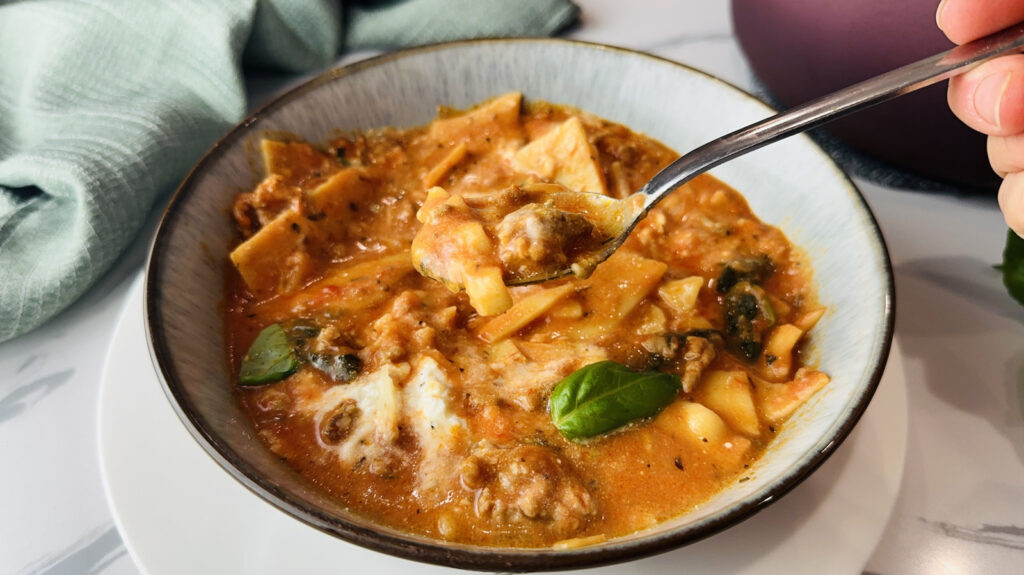 Recette de soupe à lasagne super crémeuse dans un seul pot