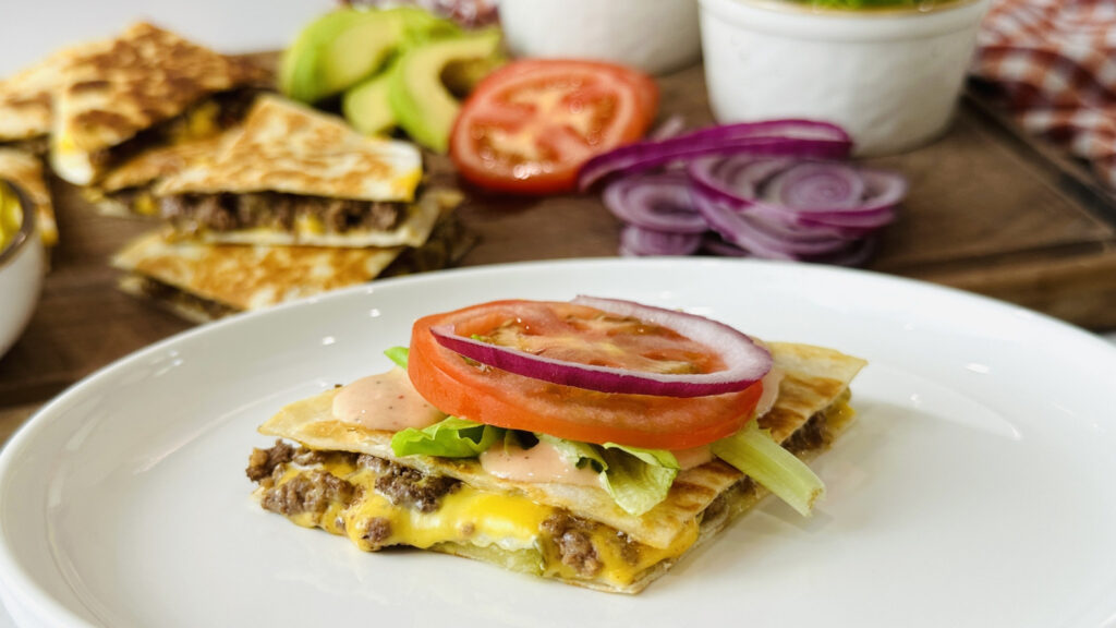 Recette de quesadillas au cheeseburger chargées
