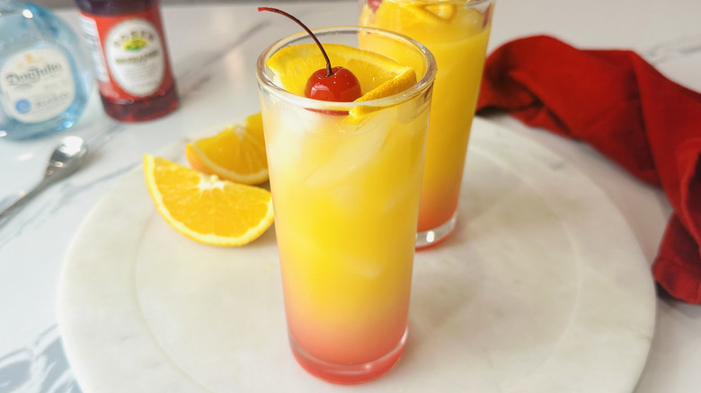 Tequila Sunrises sur plateau