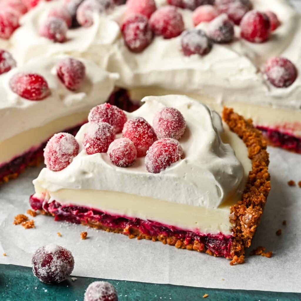 Tarte Au Chocolat Blanc Et Aux Canneberges