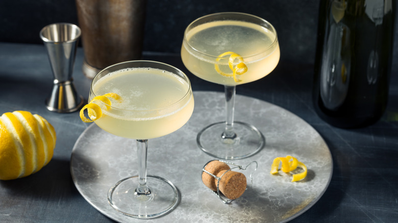 Plateau de cocktails French 75