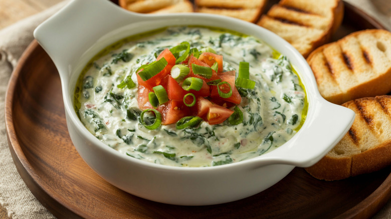 Trempette aux épinards et aux artichauts