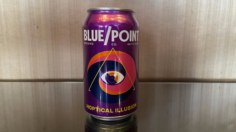 Une seule canette de Blue Point Hoptical Illusion.