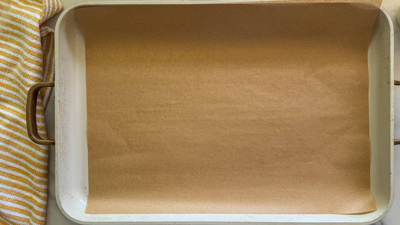 plaque à pâtisserie tapissée