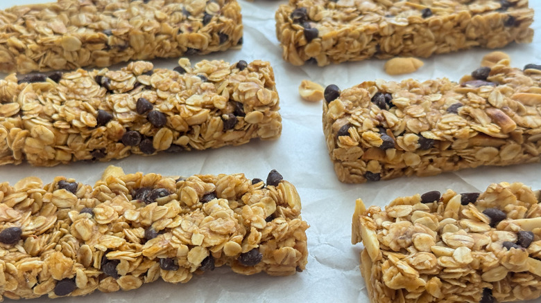 barres sur papier sulfurisé