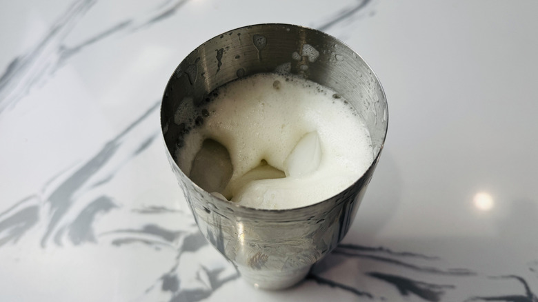 Glace dans un shaker pour whisky sour