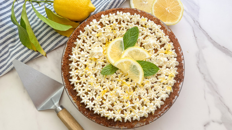 tarte au citron décorée