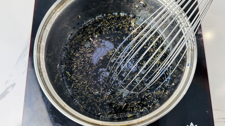 Poudre de pois papillon au sirop de lavande
