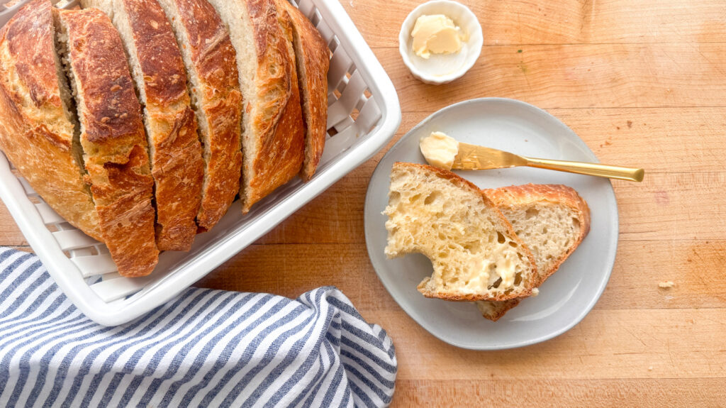 Recette de pain sans pétrissage au four hollandais