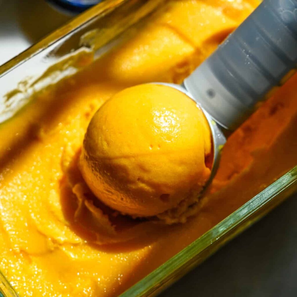 Sorbet mangue à 3 ingrédients