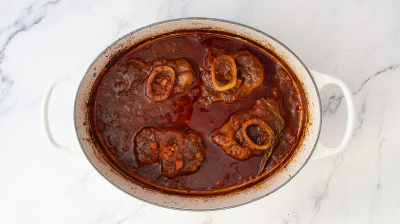 Ossobuco al pomodoro au four hollandais