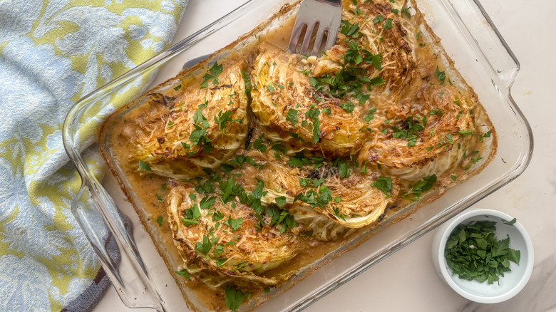 faire fondre le chou dans un plat allant au four