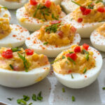 Recette d'œufs farcis au fromage et au piment
