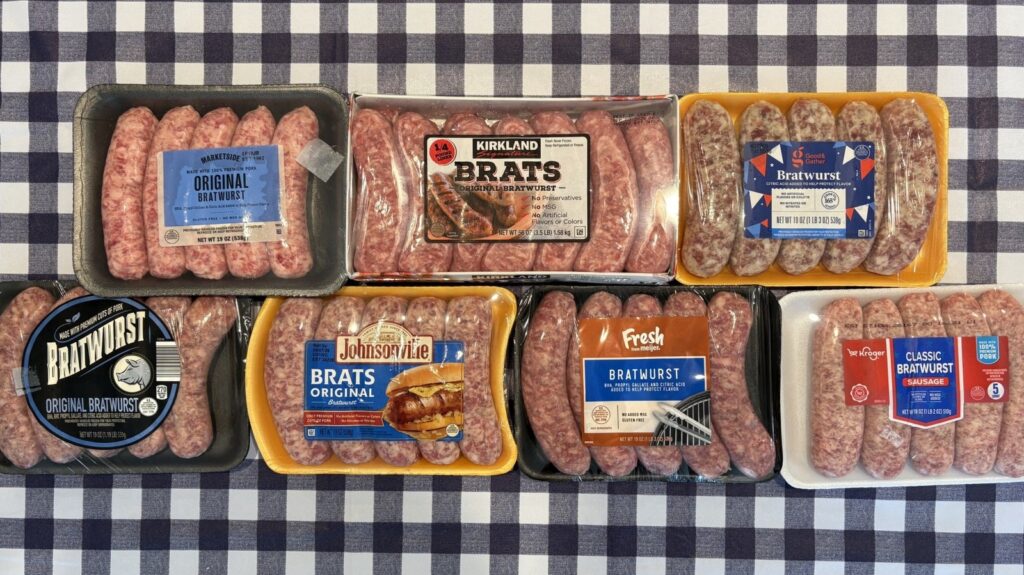 J'ai essayé et classé 7 marques de Bratwurst, et c'est celle que j'achèterais à nouveau