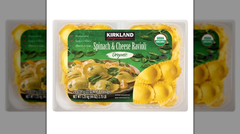 Paquet de raviolis biologiques aux épinards et au fromage Kirkland Signature