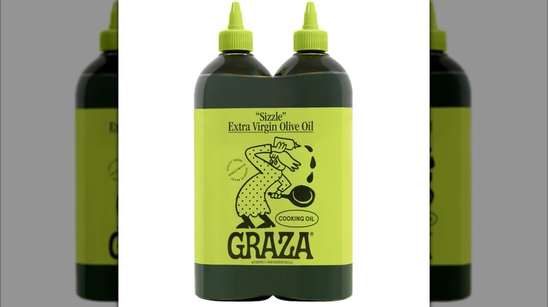 Deux paquets d'huile d'olive extra vierge Graza Sizzle