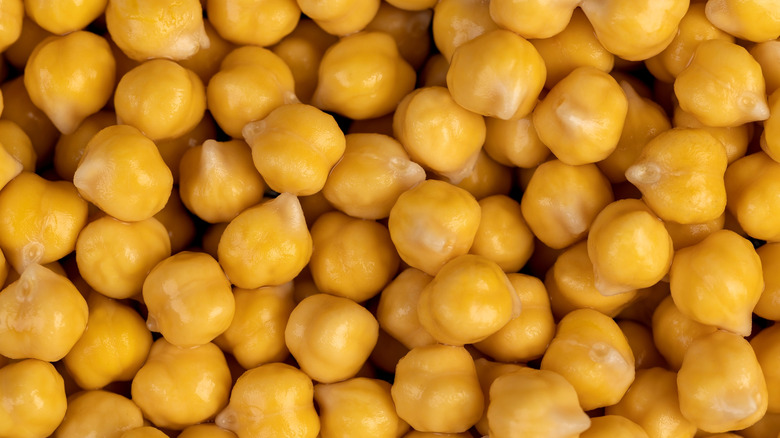 Gros plan de pois chiches