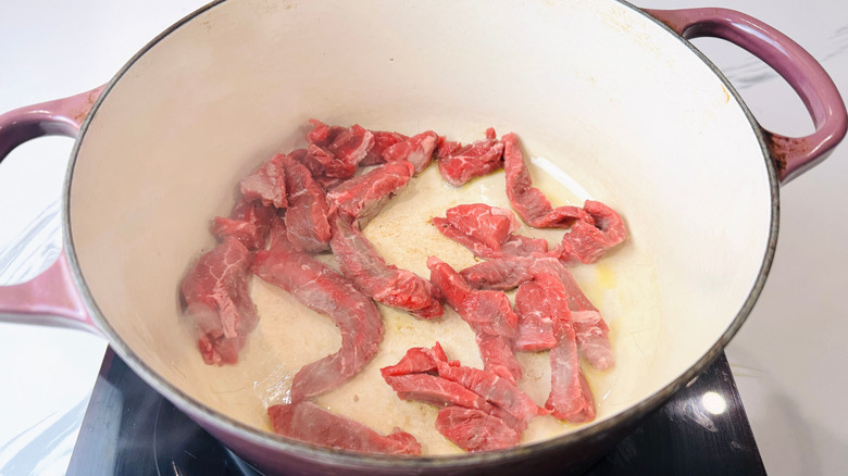 Lanières de bœuf cuites au four hollandais