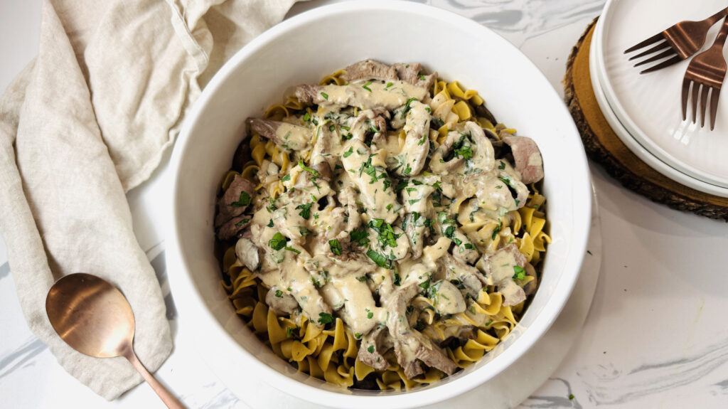 Recette de bœuf Stroganoff en une seule casserole