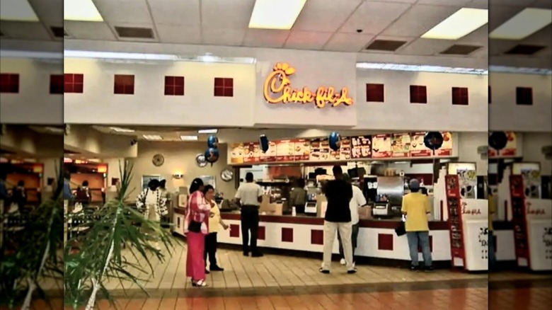 Centre commercial Chick-fil-a dans les années 1980