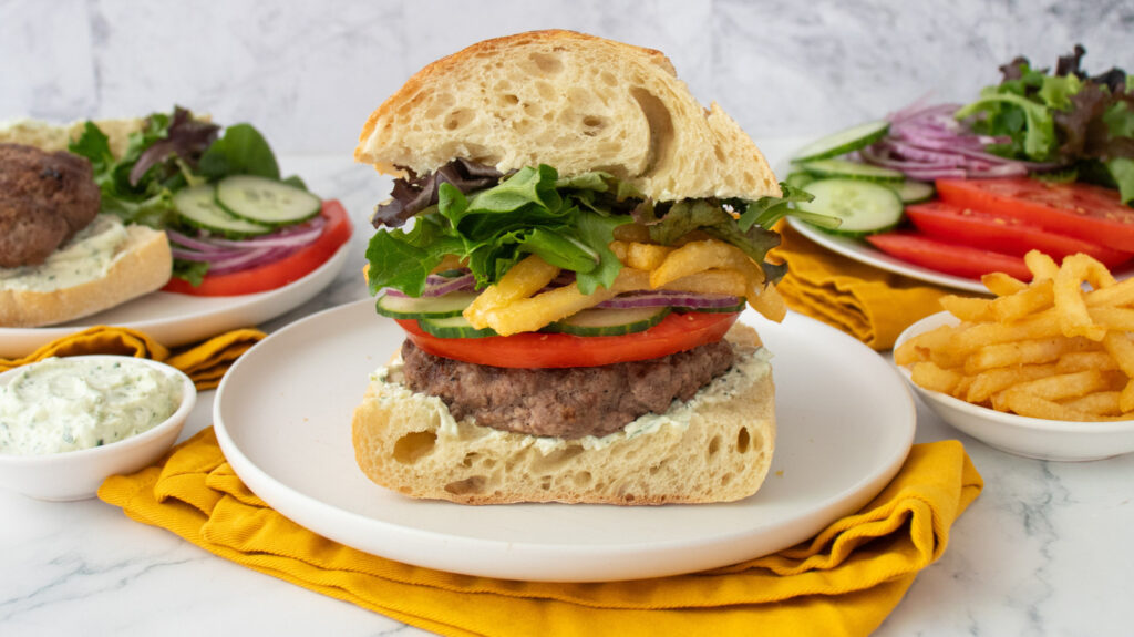 Recette de Gyro Burger à la méditerranéenne