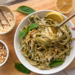 Recette de pâtes crémeuses au pesto