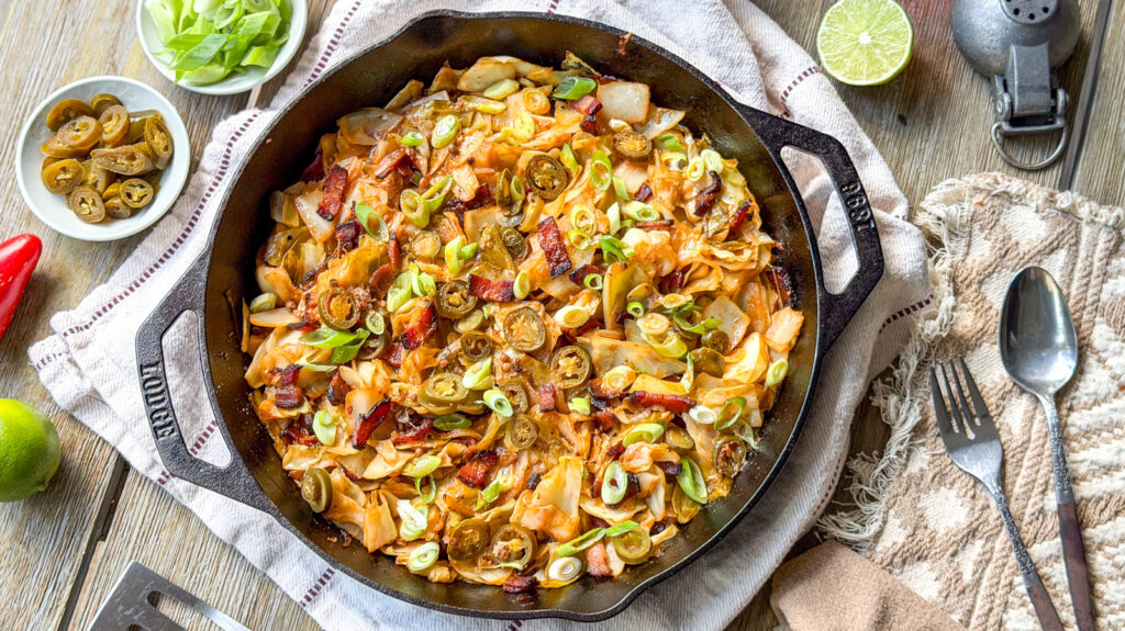 Recette de chou cowboy à la poêle